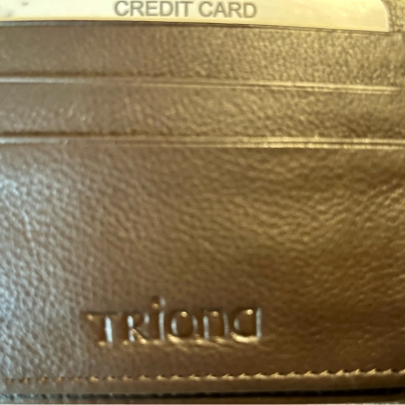 Triona Wallet Leather Made in Ireland Donegal Tweed Never Used New with Tag - Picture 4 of 10